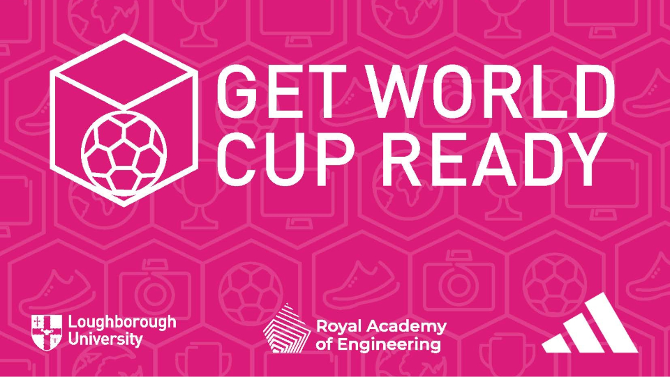 Get World Cup Ready on a pink background
